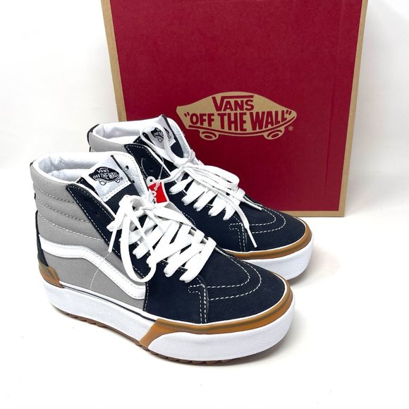 Vans Sk8 Hi Stacked Women Size Gray Black Skateboarding Suede Canvas VN0A4BTWIYP - Picture 8 of 11